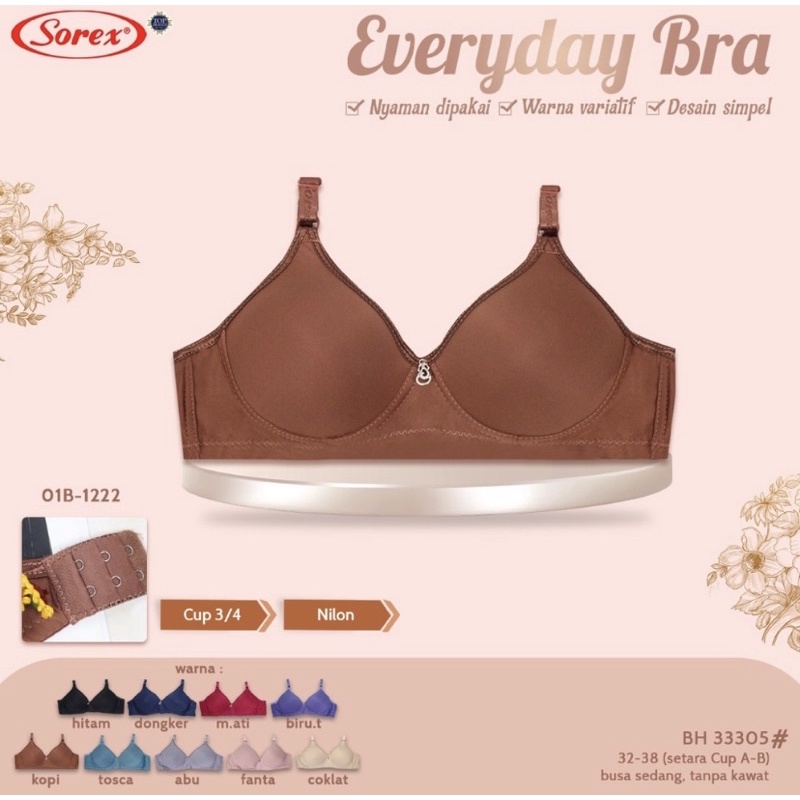 Bra BH Tanpa Kawat Everyday Bra Sorex 33305