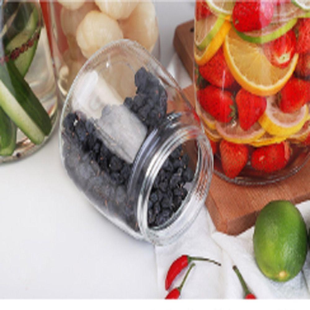 Lily Glass Sealed Botol Fermentasi Portable Tutup Plastik Mulut Lebar