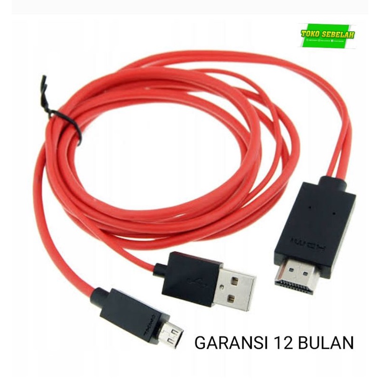 KABEL MHL MIKRO USB TO TV 1meter untuk menyambungkan tampilan hp ke TV