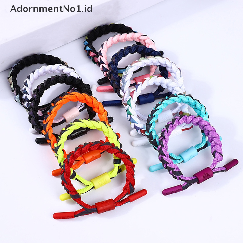 [AdornmentNo1] Gelang Singa Kecil Reflektif Horam Fashion Pasangan Gelang Hitam Dan Putih [ID]