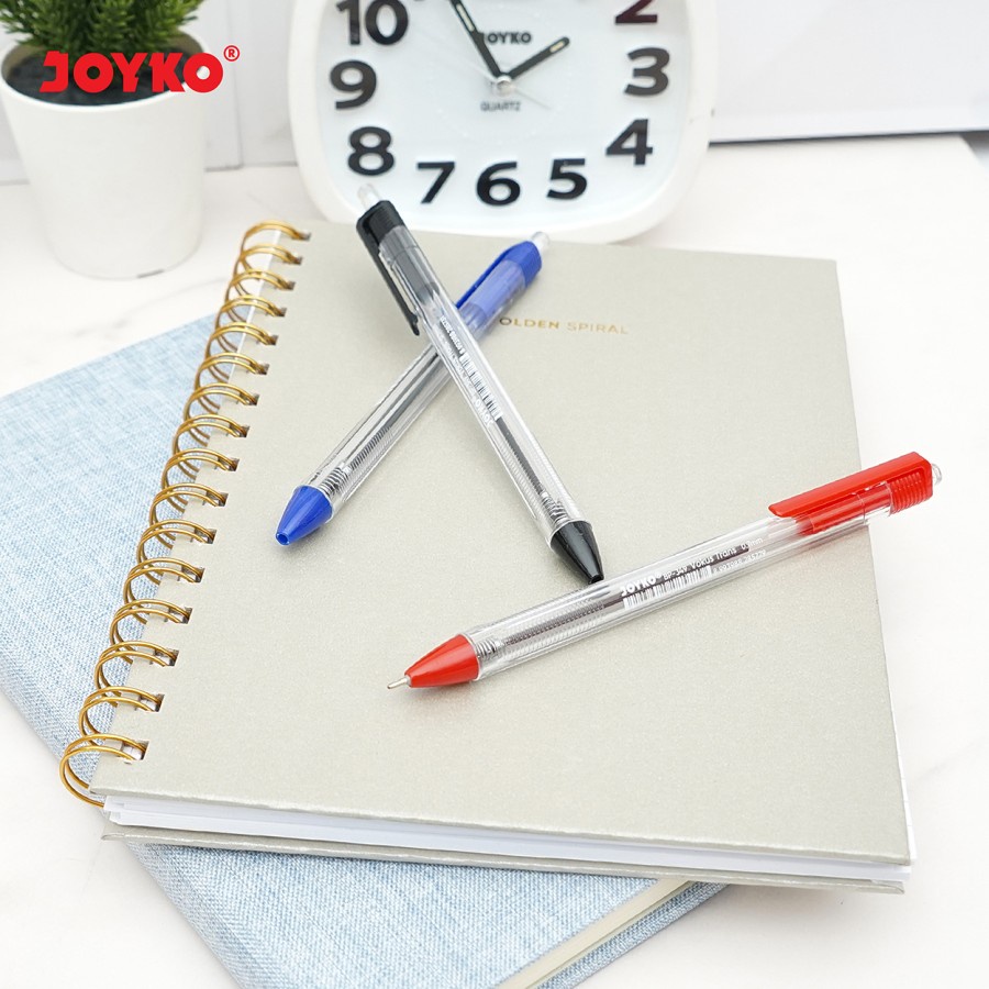 Ball Pen Pulpen Pena Joyko BP-349 Vokus Trans 0.7 mm Hitam / Biru / Merah