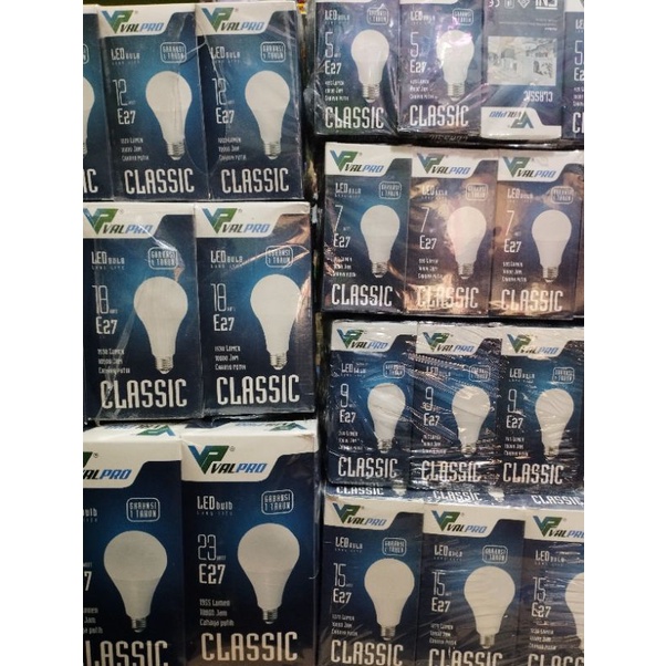 LAMPU LED BULB VALPRO CLASSIC PUTIH 5W-23W