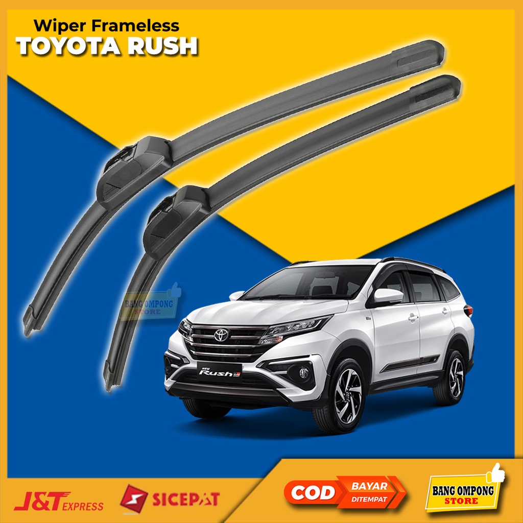 WIPER FRAMELESS KACA MOBIL TOYOTA RUSH LAMA /ALL NEW RUSH SEPASANG