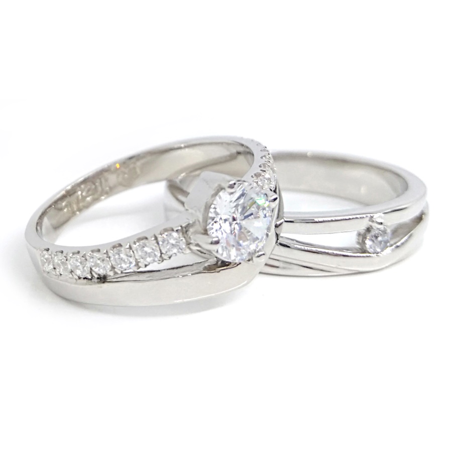 Cincin Tunangan Couple Perak Asli Gratis Ukir Nama A194