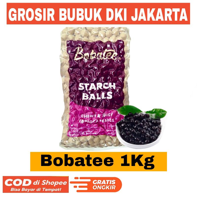 

Bobatee 1Kg Boba Original Tapioca Pearl Minuman Es Bable Bubble topping minuman