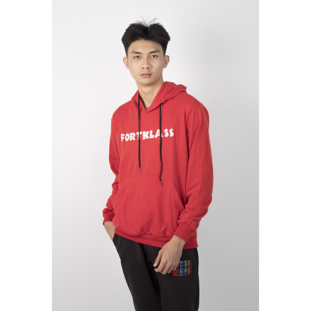 HIPNOP Hoodie Demian Merah Hoodie outerwear Kupluk Pria Unisex