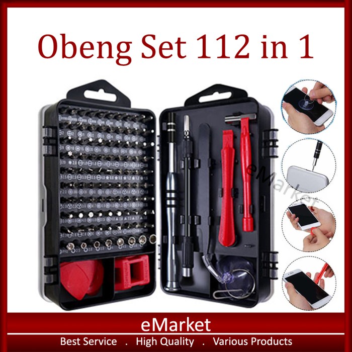 Obeng Tool Set 112 In 1 / Hp Reparasi Smartphone Laptop Screwdriver