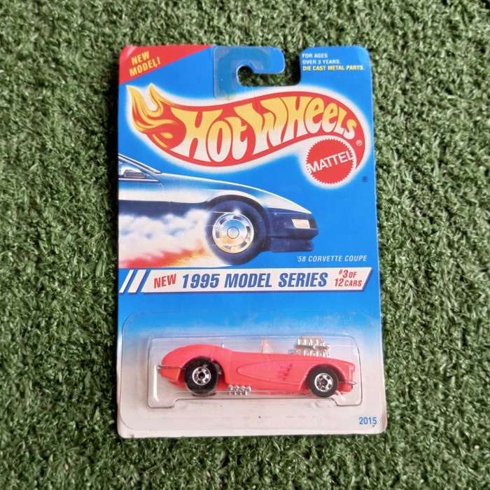 Hotwheels '58 Corvette Coupe Pink Orange - Vintage Diecast N27