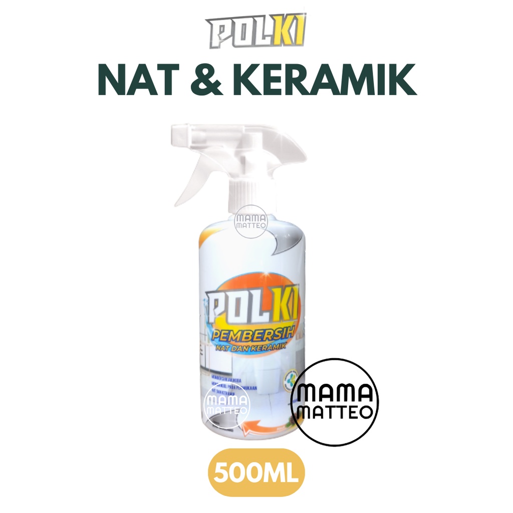 POLKI Bundle Paket Trio / Kerak 100ml + Kulkas 400ml + Nat&amp;Keramik 500ml / Pembersih Toilet Kulkas Dapur Stainless Kaca Nat Keramik / BANDUNG