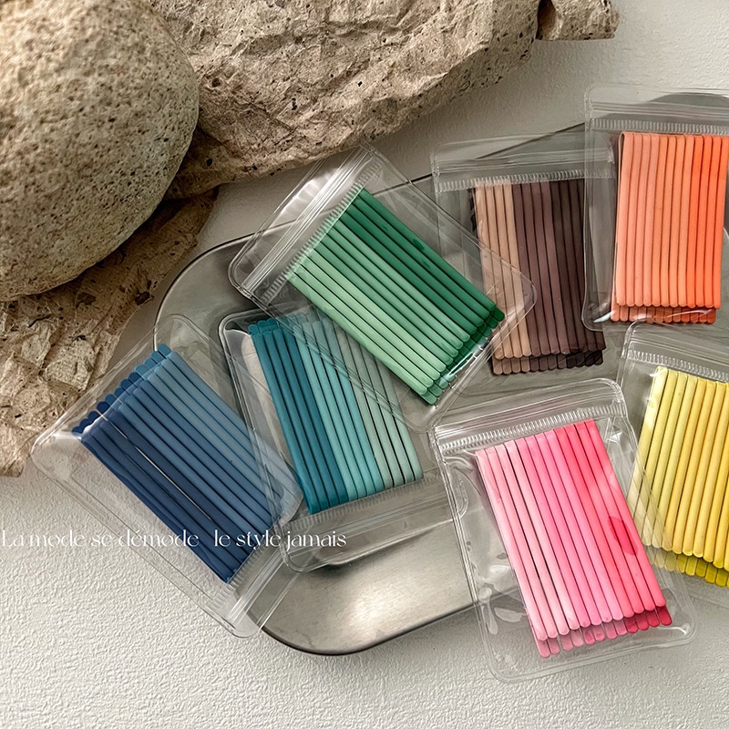 PREMIUM GLOSSY MACARON CANDY COLOR BOBBY PINS KLIP PONI RAMBUT SET PER PACK WARNA WARNI KOREA JEPIT JEPITAN KOREAN WOMEN SMALL MINI HAIR PIN CLASSIC STYLE