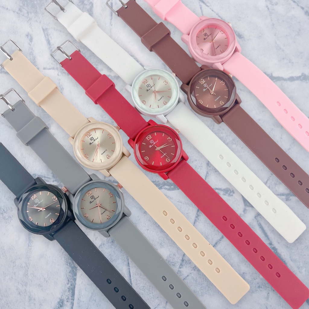 COD✅ Jam Tangan Wanita Fashion Rubber Analog Quartz Watch Gaya Korea Jam Tangan Cewek Harga Grosir   S1266