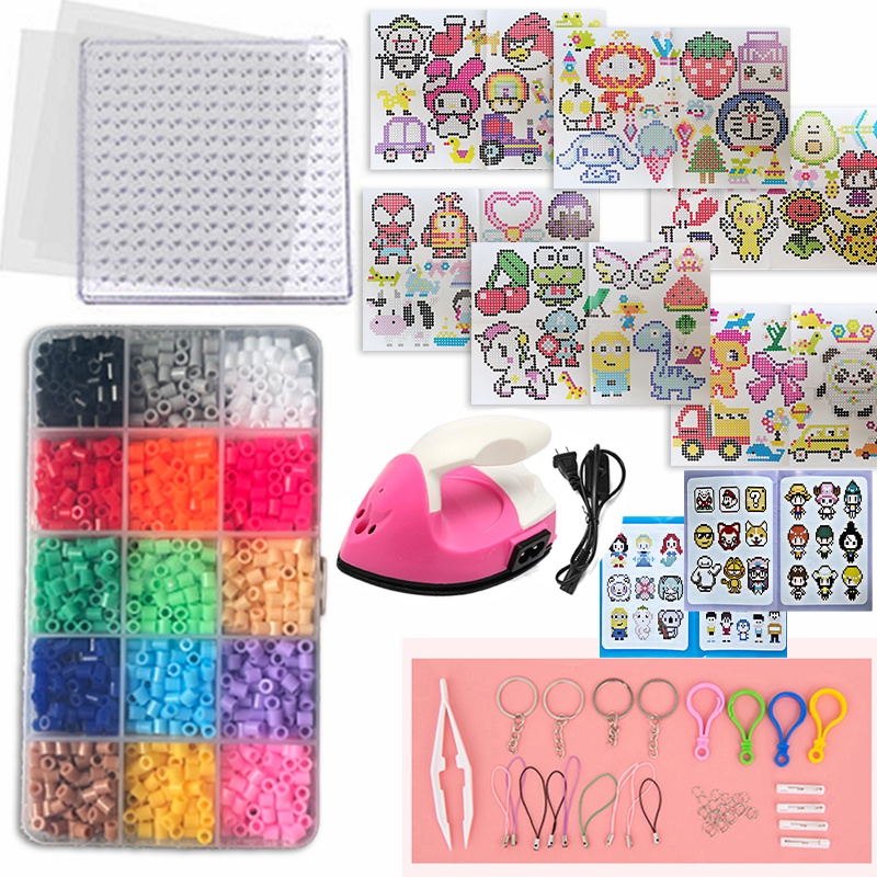 1350+ Beads Midi 5mm 15 colour Perler Beads Artkal Hama Beads Paket Lengkap Pixel Art Mote Manik Mainan Edukatif Fokus Anak DIY Do it Yourself
