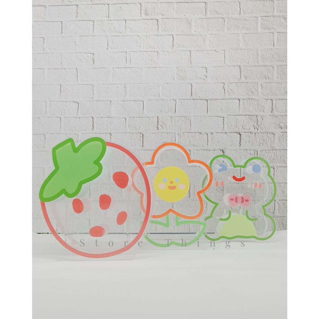 

Tempat pensil pulpen kosmetik alat tulis Bahan Akrilik Anak Lucu Unik Tabung Kotak Transparan Sekolah Kantor