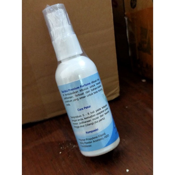 Pewangi Parfum Kucing Bul-bul Aman Terjilat Harum Baby Powder 60ml (Wangi Tahan Lama)