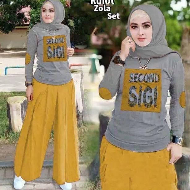 "PRN.12Ja23υ" SETELAN SIGN SECOND KULOT / SETELAN WANITA / SETELAN WANITA MUSLIM /SETELAN KEKINIAN