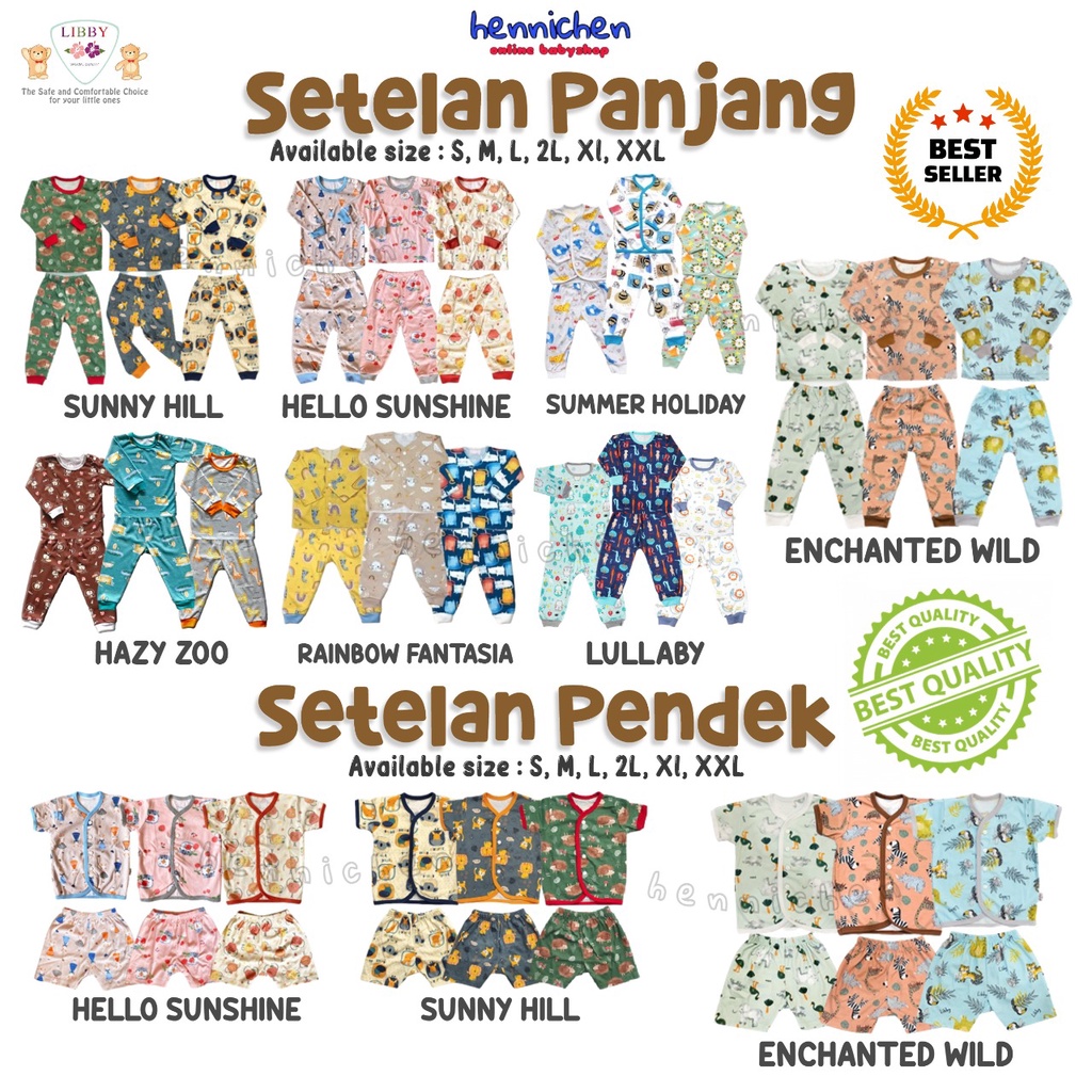 PROMO MURAH BUNDLE ISI 3 PASANG LIBBY / KAZEL / ARUCHI SETELAN BAJU PENDEK ANAK SETELAN BAJU PANJANG ANAK SETELAN BAJU PENDEK CELANA PANJANG ANAK