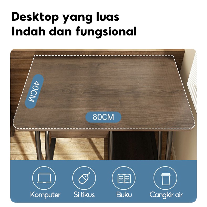 KUCA Meja Komputer Meja Desktop Rumah Meja Tulis Sederhana Meja Kerja Meja Belajar Multifungsi Meja Laptop [ Garansi lima tahun ]-2