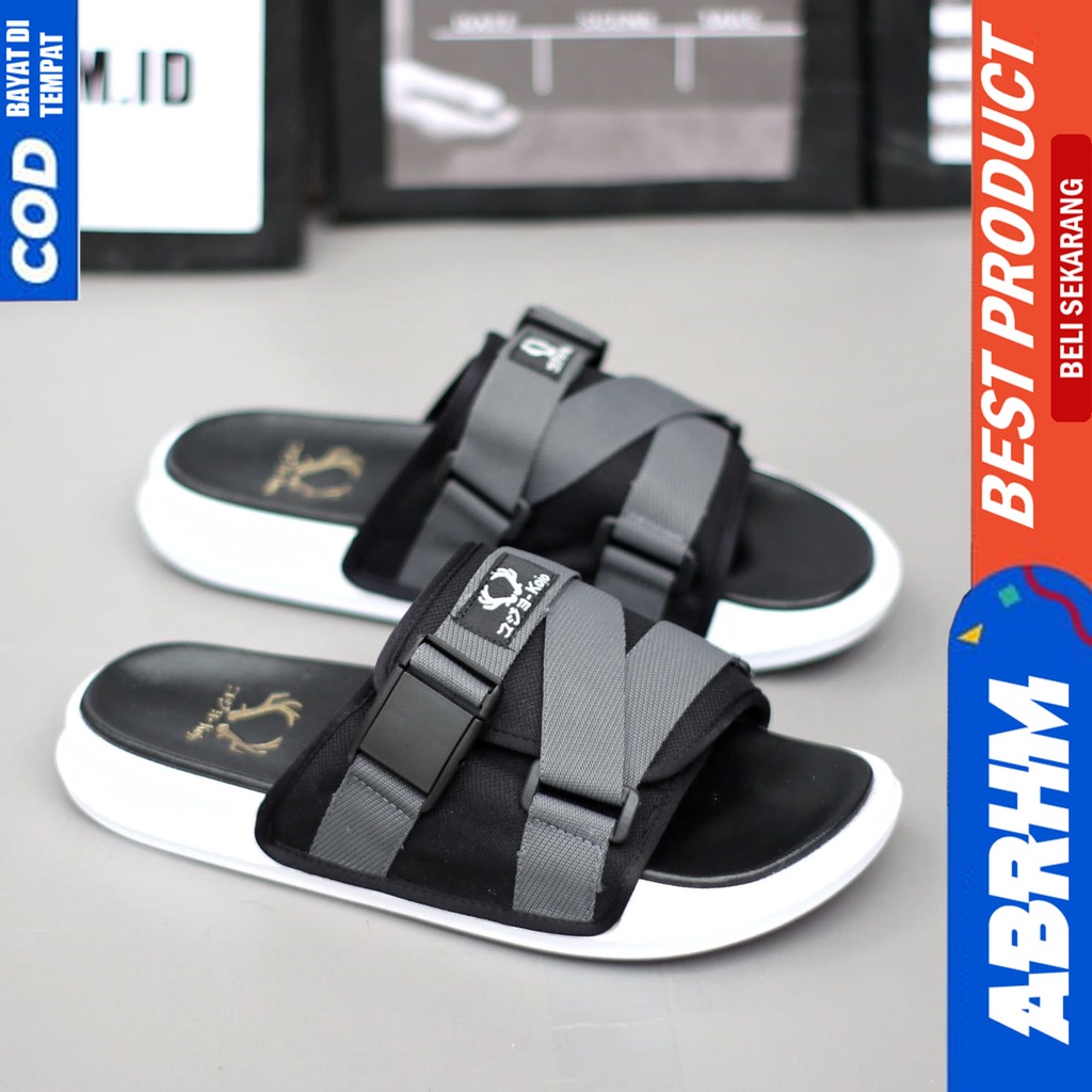 Sandal Slide Pria Sendal Selop Distro Original Abrhm Franky