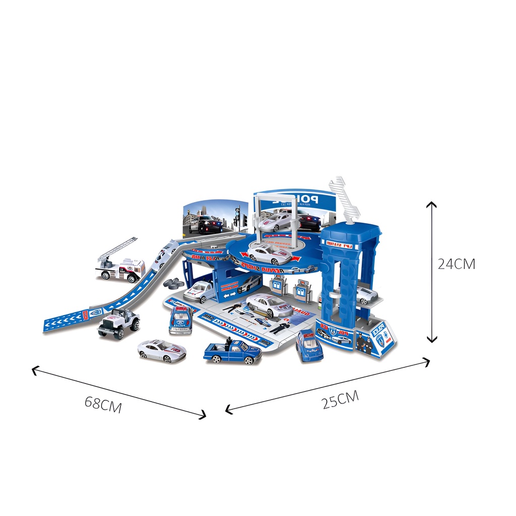 Parking Lot Mainan Anak Laki Laki Mobil Mobilan   Mainan Mobil Polisi   Mainan Seru Untuk Keluarga