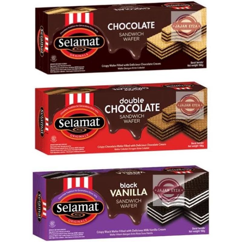 

SELAMAT WAFER 145GR WAFER COKLAT SELAMAT BISKUIT COKLAT SLAMAT