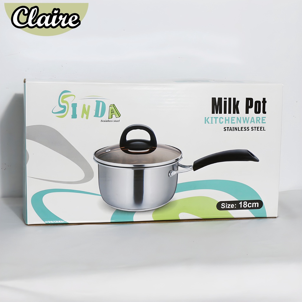 Panci Susu / Set Panci stainless tutup kaca Panci Gagang Panci Sayur / Milk pot