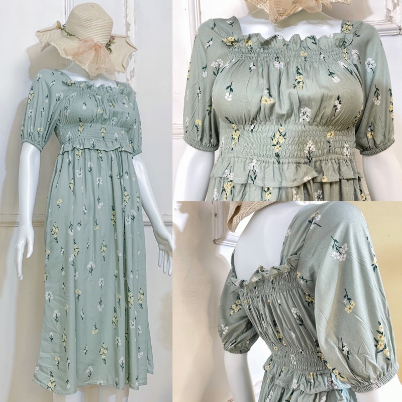 Daster Smok / Daster Kerut / Homewear Rayon Premium / Binka Dress