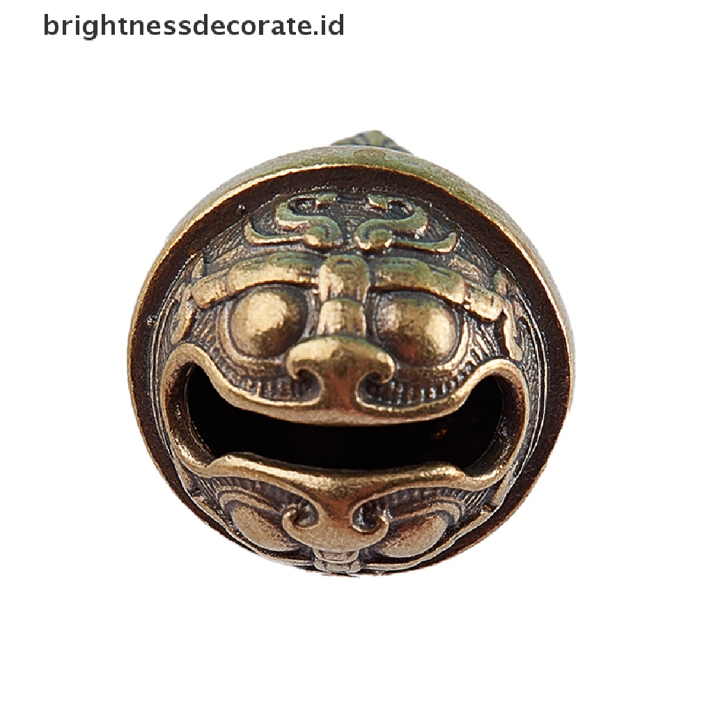 [Birth] Kunci Kerajinan Tangan Kuningan Gluttony Car Button Bronze Bell Hadiah Dekorasi Liontin [ID]