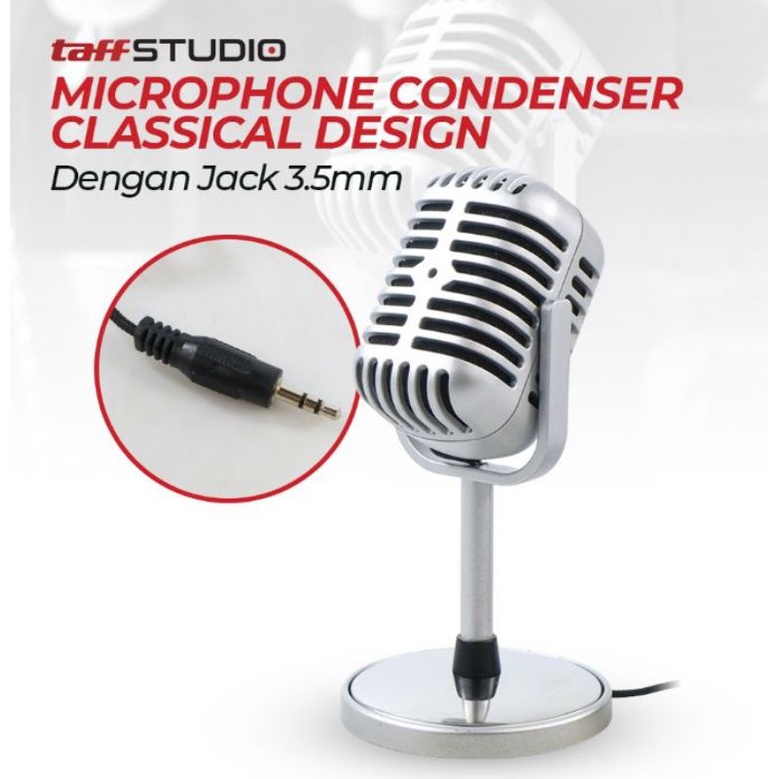 TaffStudio Microphone Condenser Classical Design Vintage Retro - C01U