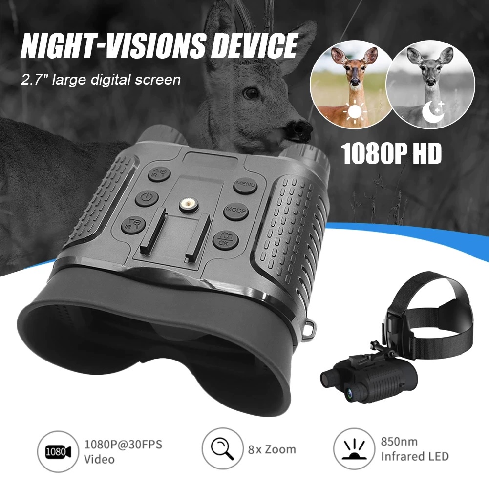 NV8160 - Night Vision Infrared Binoculars 8x Zoom - 1080P Recording