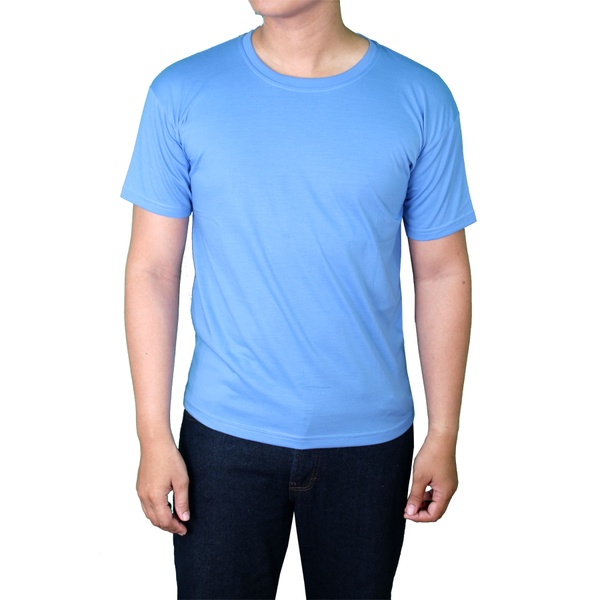 T Shirt Polos Basic Biru Tua Vneck Lengan Pendek Spandex Spandek Biru Tua – FP 524