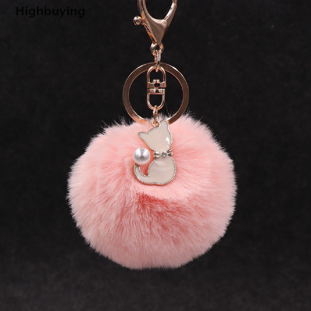 Hbid Gantungan Kunci Kucing Pompom Lucu Bulu Halus Key Ring Bag Pernak Pernik Mobil Hadiah Pesta Perempuan Glory