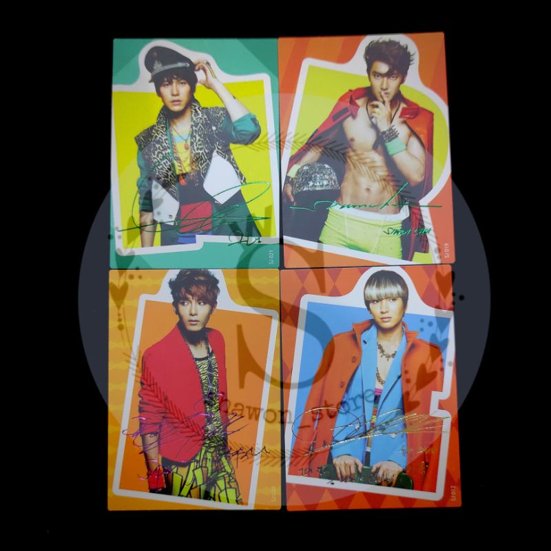 SUPER JUNIOR STAR COLLECTION CARD HOT STAMPING SIGNATURE RARE LEETEUK HEECHUL YESUNG SHINDONG EUNHYU