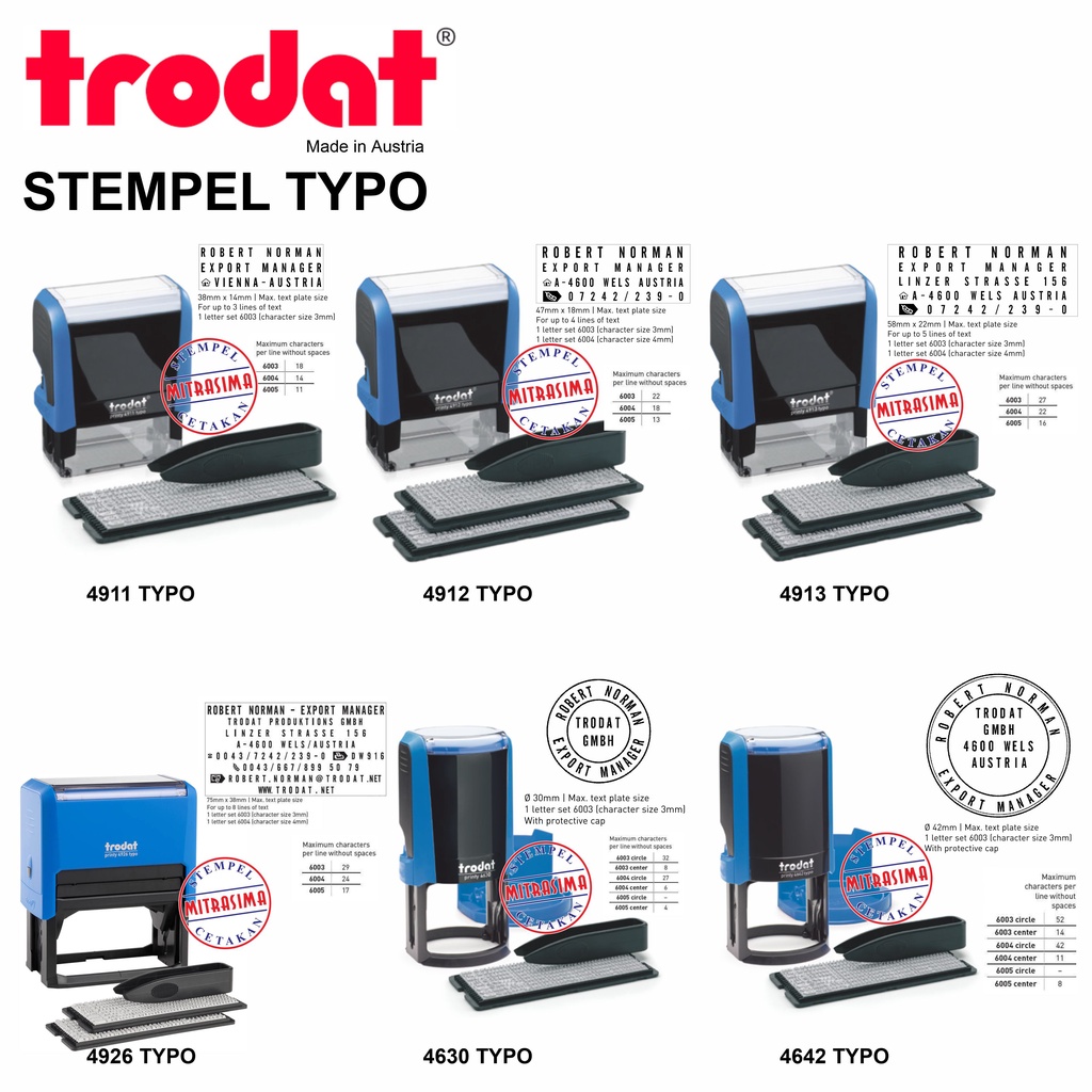 

Stempel Typo / Bongkar pasang Merk Trodat