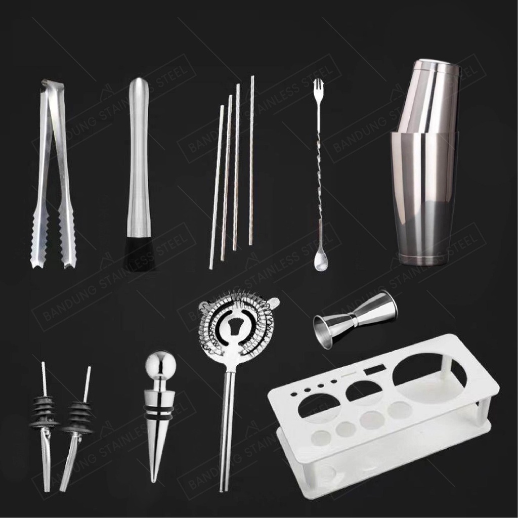 Bartender set 15in1 bar tender mixer cocktail shaker stainless rak