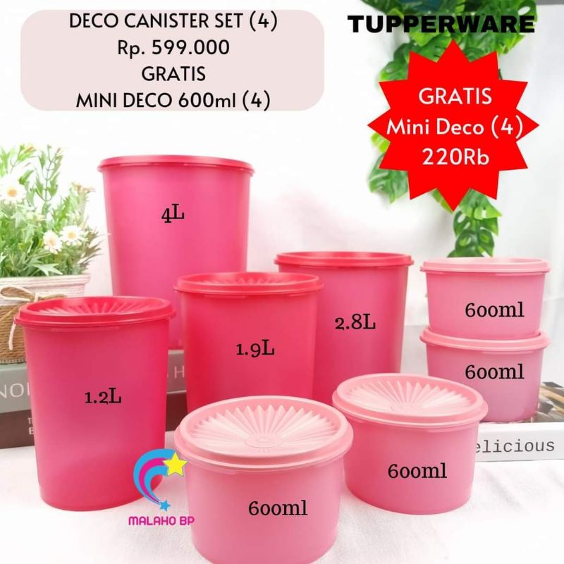 Deco canister set tupperware