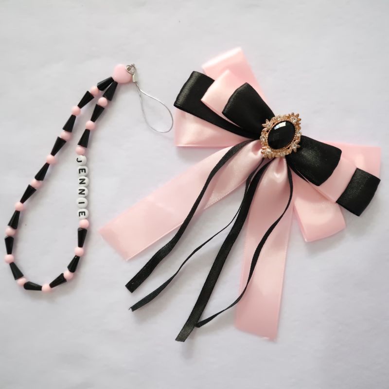 aplikasi pita lightstick black pink snsd korean ribbon vintage
