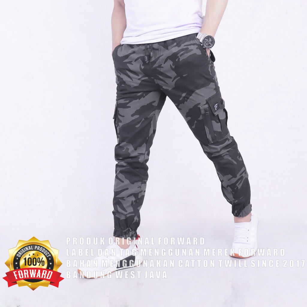 Celana Cargo joger jogger pria zipper Forward System Ariel  Lnz