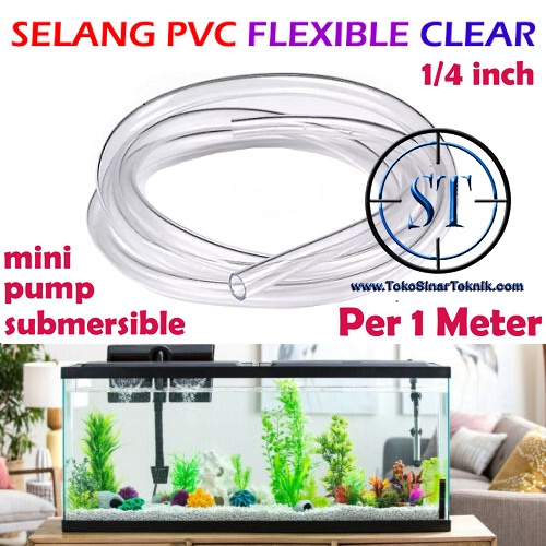 Selang PVC Bening Untuk Pompa Submersible Air dan Angin Hisap Celup Aerator 1/4 Hose Dc Mini Micro Kecil