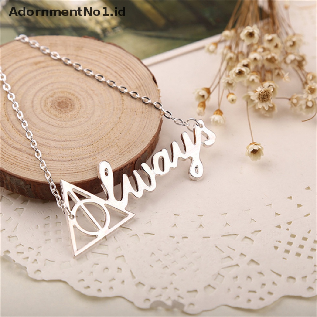 [AdornmentNo1] Kalung Rantai Liontin Harry Potter Death Hollow Always Untuk Perhiasan Pria Wanita [ID]