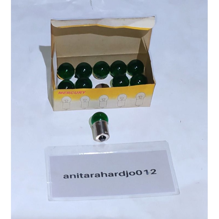 Dop Bohlam Lampu Reting Sein GL 12V/5W Warna Hijau