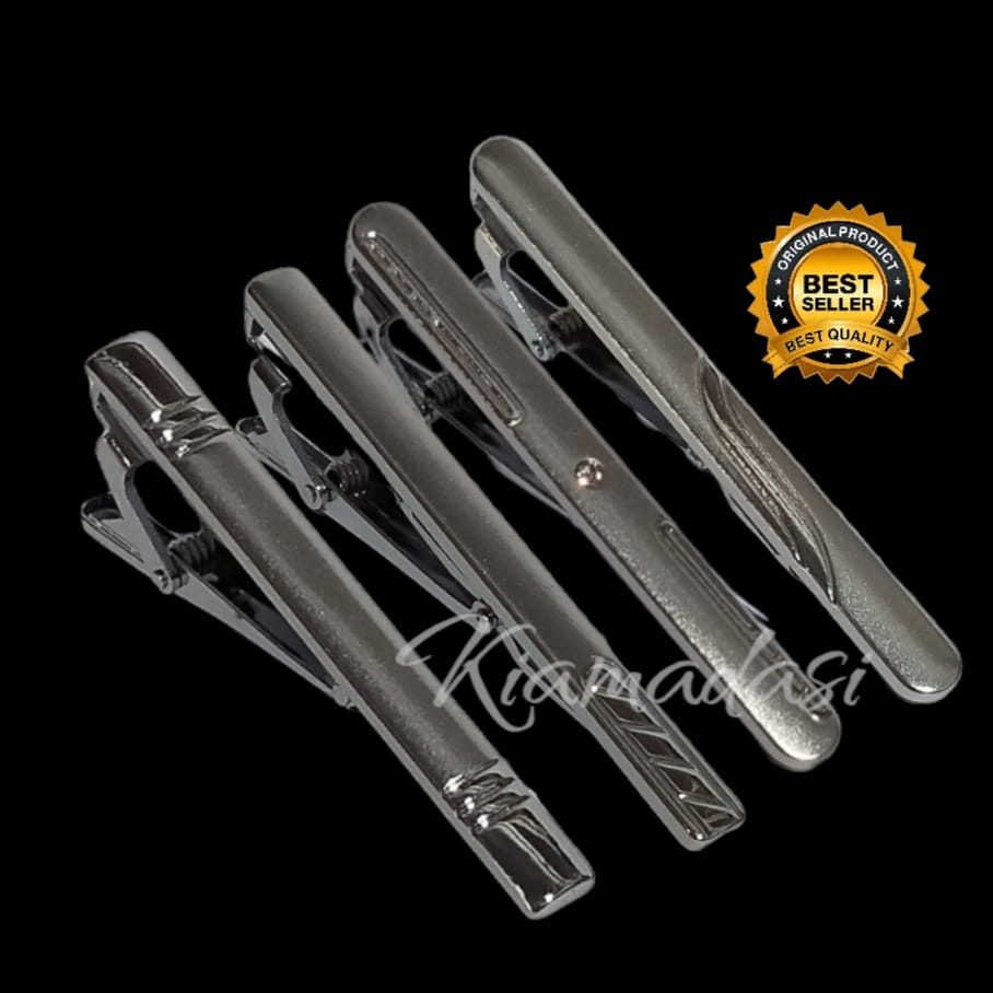 Penjepit Dasi Silver Jepit Dasi Pintie utk dasi slim 3 inch dan 4 inch