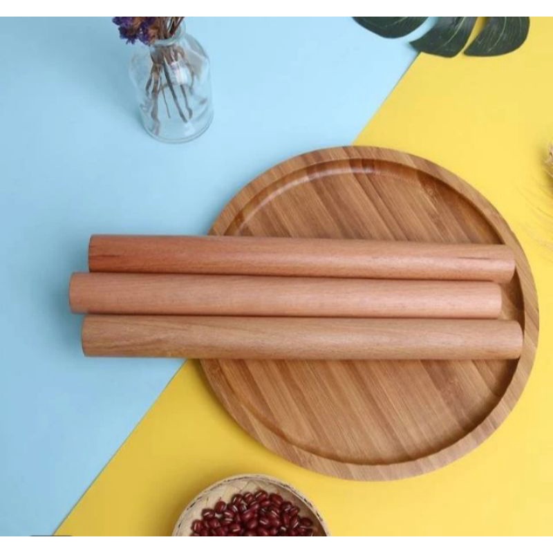 ROLLING PIN KAYU STIK PENGGILING ADONAN KUE UKURAN 28CM MURAH