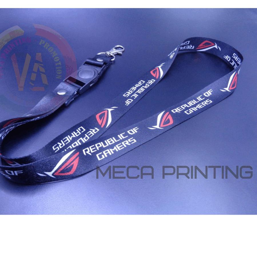 

ヤ MURAHH!! LANYARD PRINTING " REPUBLIC OF GAMERS " BAHAN TISSUE New