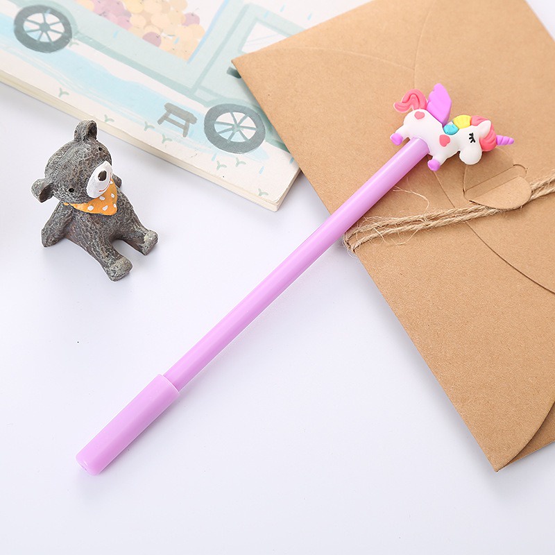 4pcs Pena Pen Pulpen Gel Set Tinta Cair Unicorn GM-ST0186