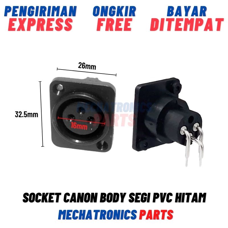 [SOC-9092] SOCKET CANON BODY SEGI PVC HITAM