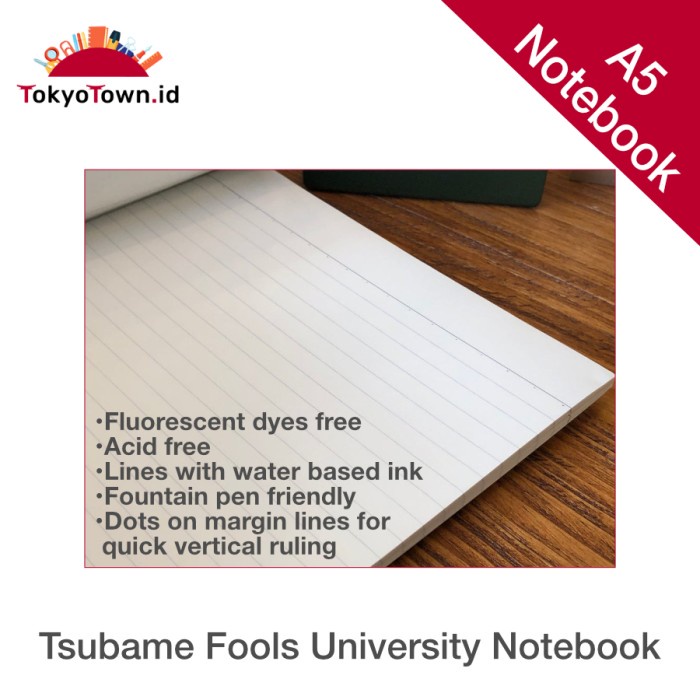 

Notebook A5 Tsubame Fools University High-Quality Japanese