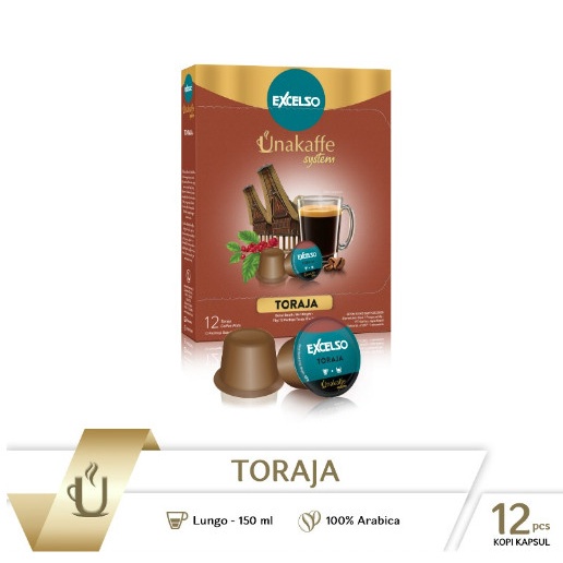 UNAKAFFE EXCELSO COFFEE CAPSULE KAPSUL KOPI TORAJA