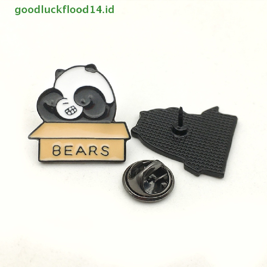 [GOOGFOUR] Panda Kecil Enamel Bros Lencana Pin Tas Kerah Dekorasi Perhiasan Aksesoris [TOP]