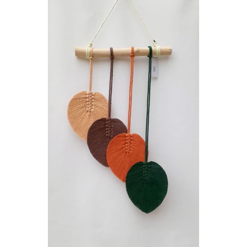 Dekorasi Dinding Macrame Daun / Hiasan Dinding Macrame Daun / Macrame Wall hanging daun