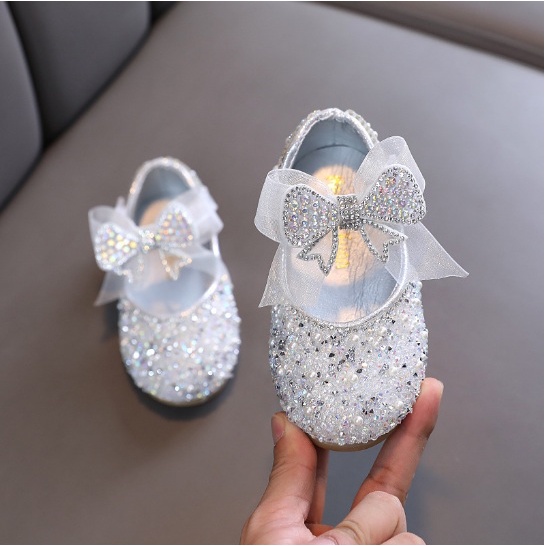 SEPATU PESTA ANAK CEWEK IMPORT BLINK MUTIARA PITA KUPU KUPU TENGAH 21-36 kode 656